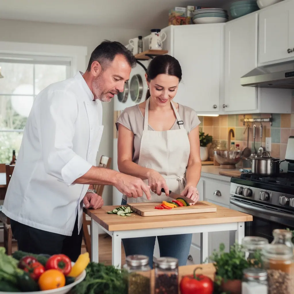Светлая гостиная с удобной мебелью и большими окнами, наполняющими пространство светом.